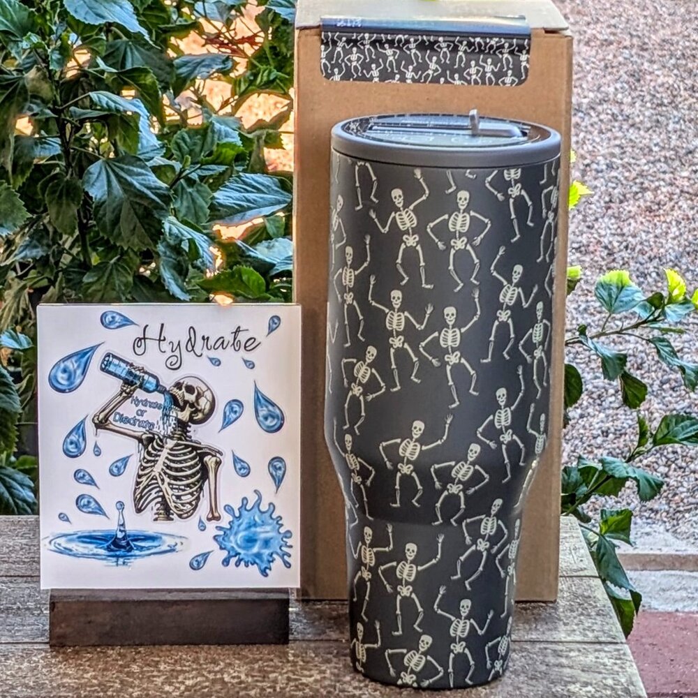 LIMITED EDITION HydroJug 40oz Traveler, 💀DEAD SERIOUS 💀 - Picture 5 of 12